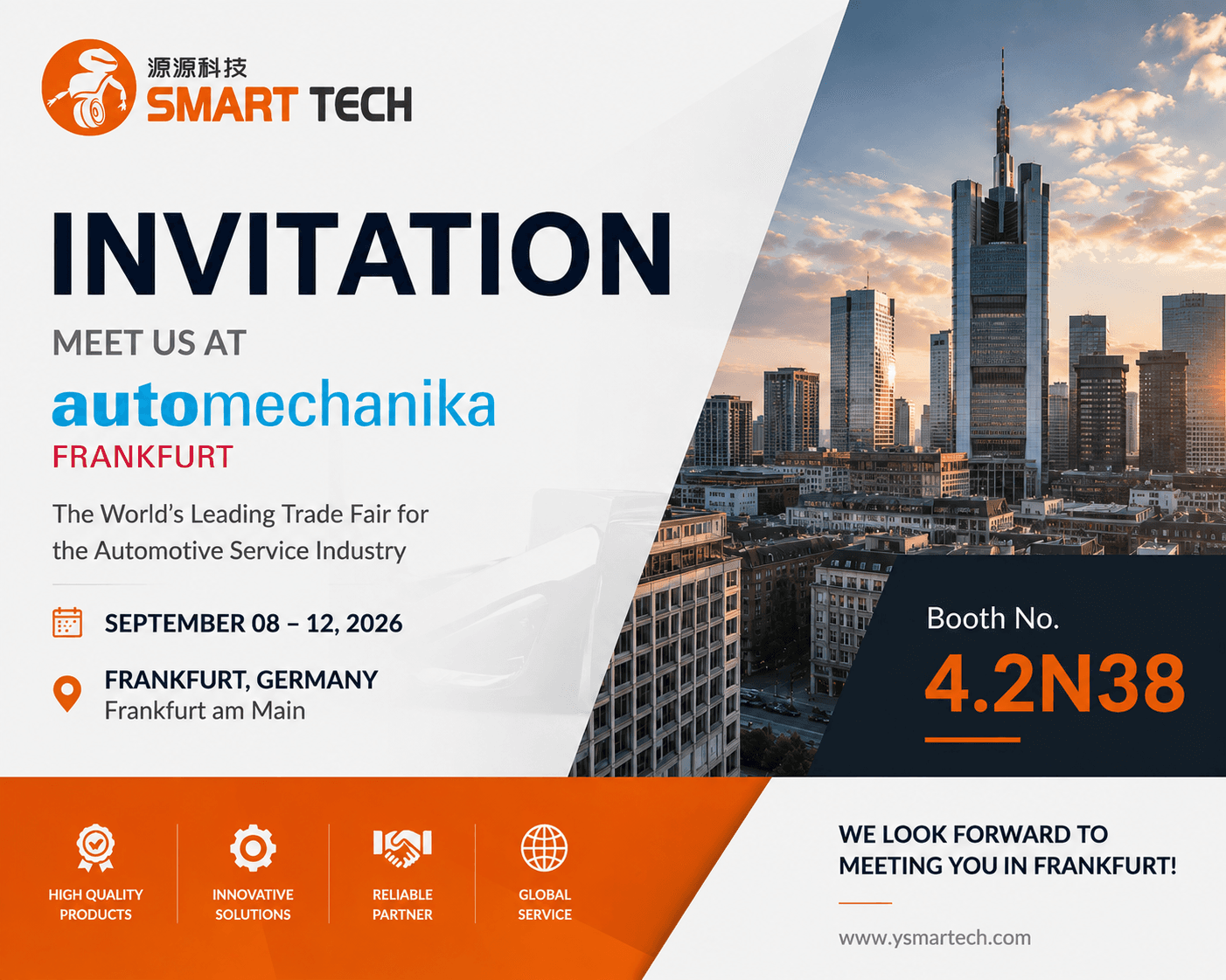 Yuanyuan Smart Tech Will Exhibit at Automechanika Frankfurt 2026 in September